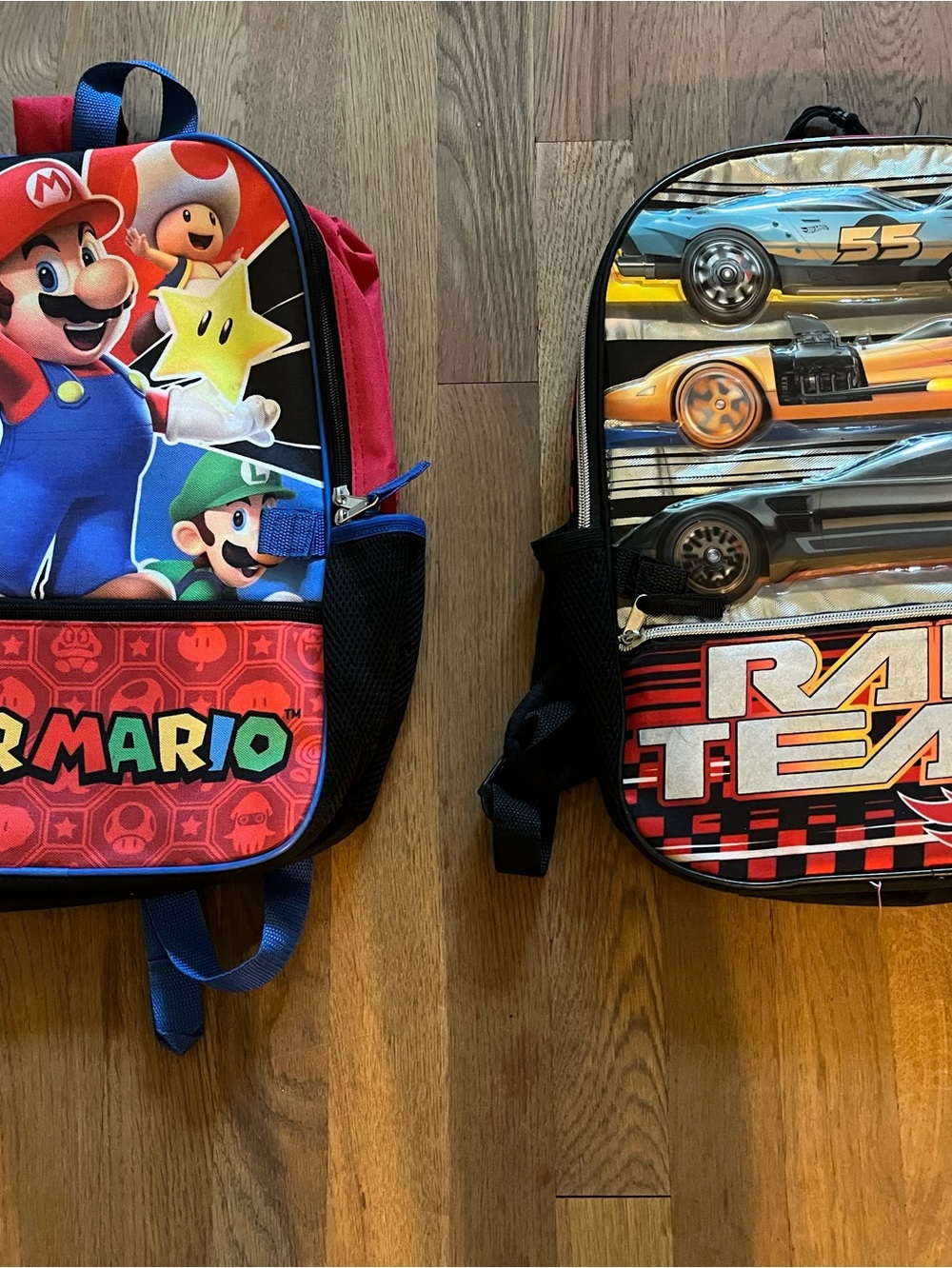 Super Mario and Hot Wheels Kids Backpacks